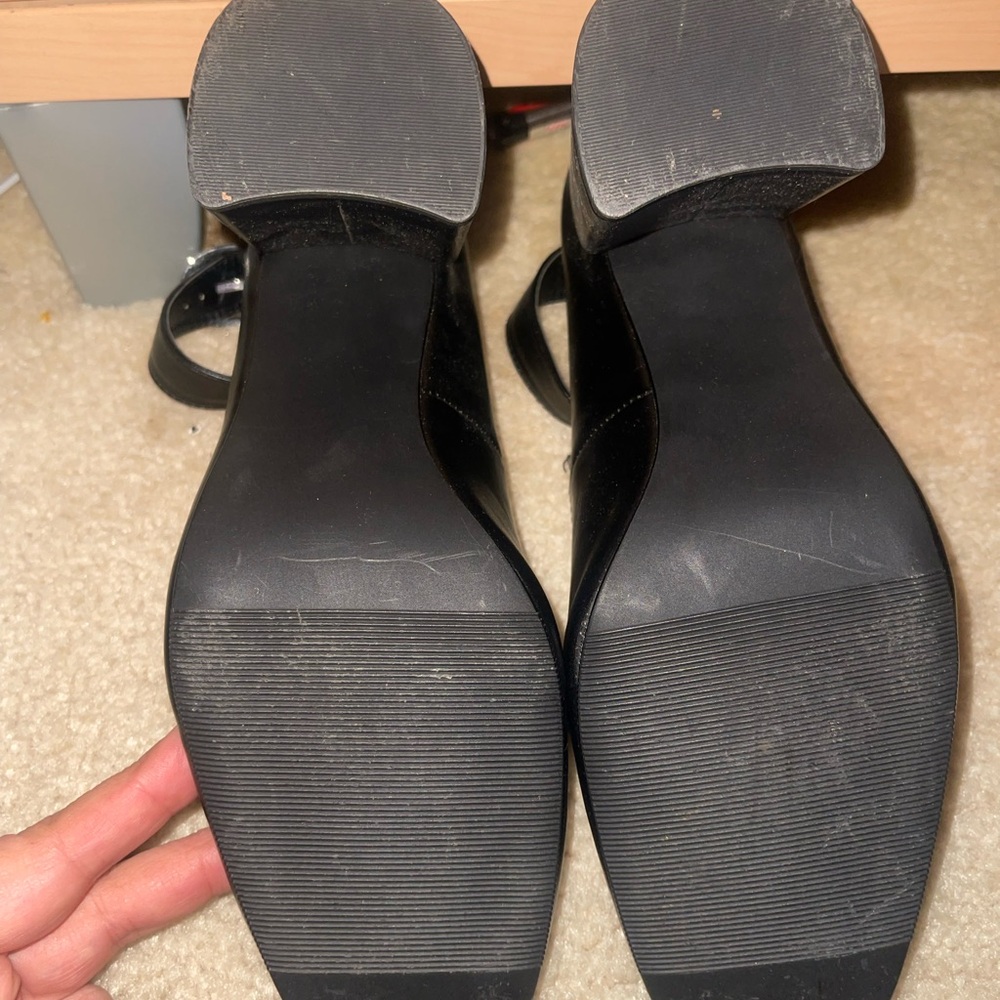 Madden Girl Black Ankle Strap Block Heels - Picture 7 of 7